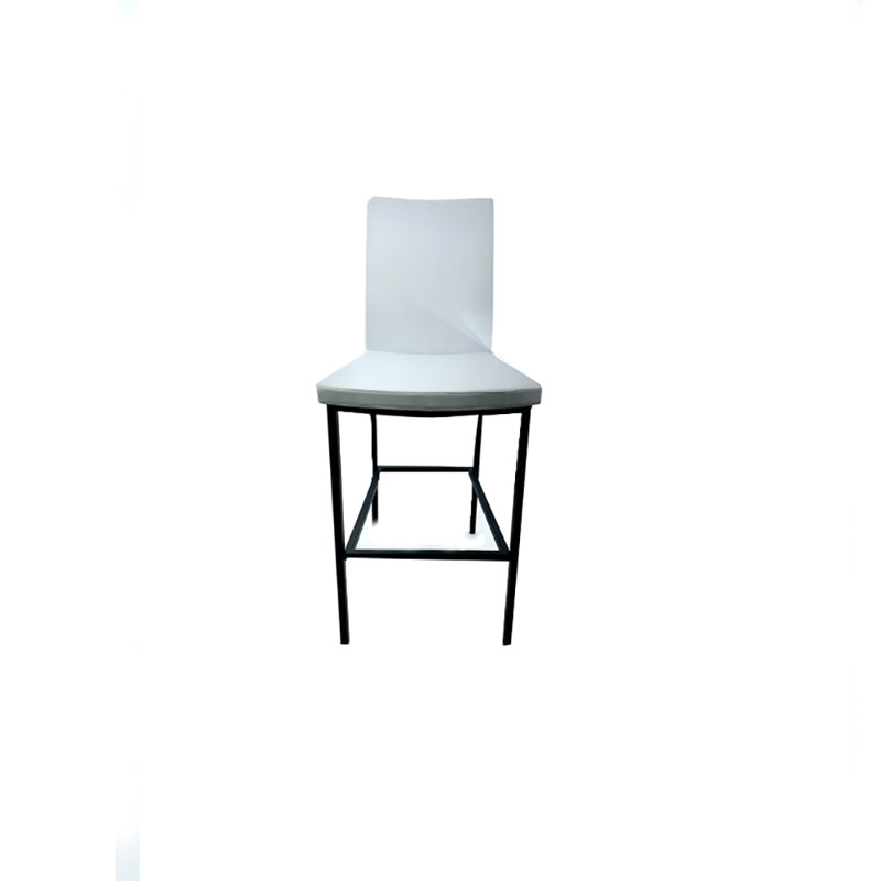 Tabouret Jocelyne, Tabouret de comptoir (assise de 24 po de hauteur), Noir, Blanc