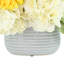 Hydrangea and Sunflower Arrangement in Ridged Vase