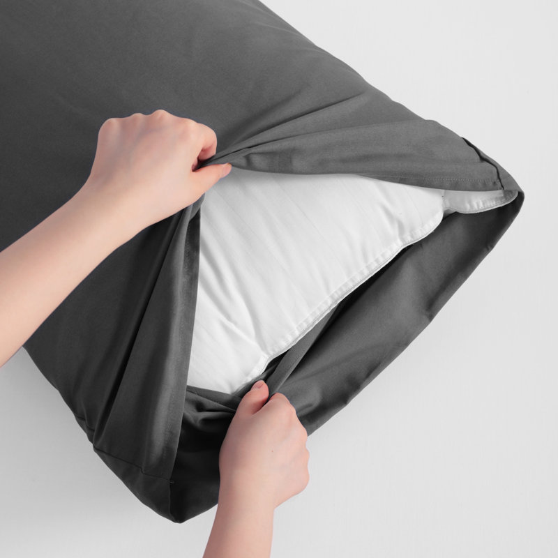 Body Pillowcase Set, Microfiber Body Pillowcase, Envelope Closure - NTBAY, Dark Gray
