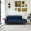 Banc de bout moderne de 55 po de large avec revêtement en similicuir et table d'appoint-966123784