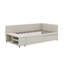 Twin-Size L-Shaped Plush Platform Bed With Storage Drawers-1377070250