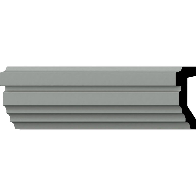 Gray Primed Polyurethane Geometric Window and Door Casing