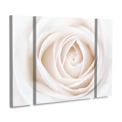 Ensemble de 3 panneaux Cora Niele «White Rose»