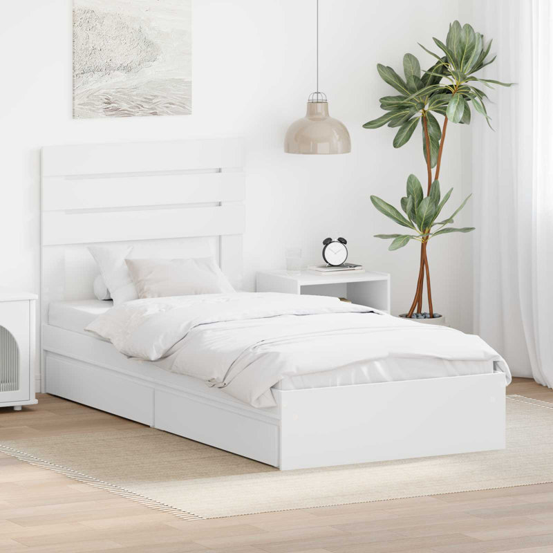 Bed, European Single (90 x 200 cm), White