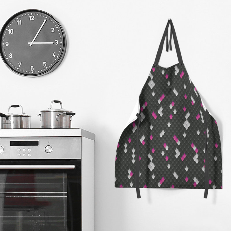 Katelyn Elizabeth Bib Apron, Black/Pink