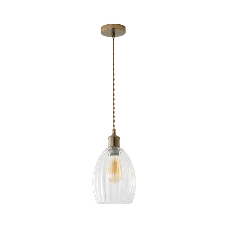 Alithea 1 - Light Brushed Brass Pendant