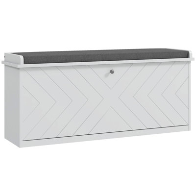 Faynett Polyester Upholstered Bench with Cabinet