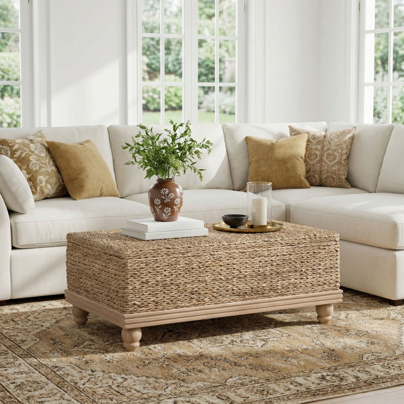 Table basse tropicale avec rangement 48 po Tropical