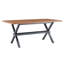Table de salle à manger 71 po x 35,4 po en bois de noyer avec table en X Table à manger multifonctionnelle de style industriel moderne pour 6 à 8 personnes.