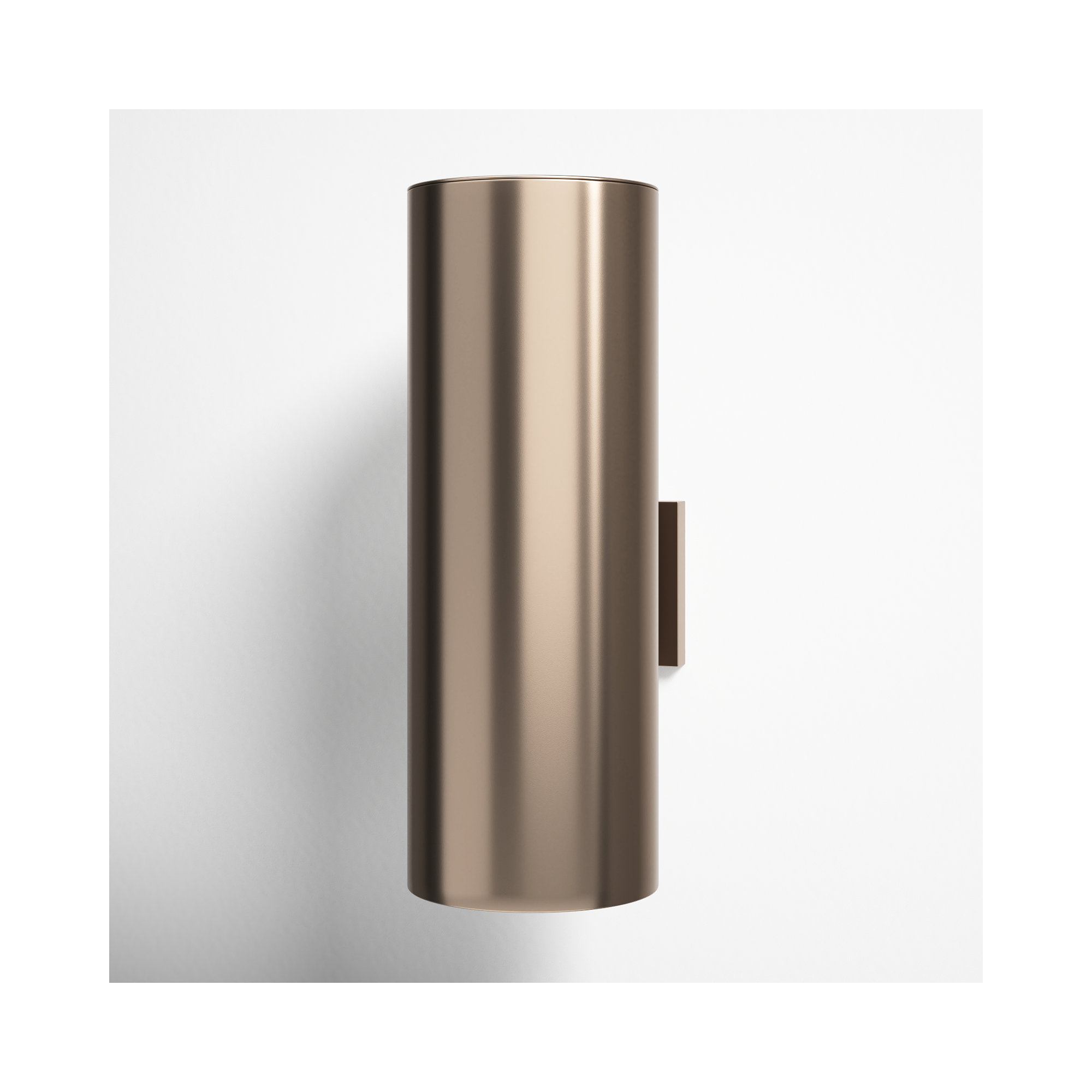 Dylan Cylinder Outdoor Aluminum LED Wall Light, Bronze, 14.25" H x 5.125" W x 5.125" D