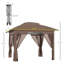Tente à auvent avec filet et sac de transport Outsunny 12 pi x 12 pi-112831188-112831190