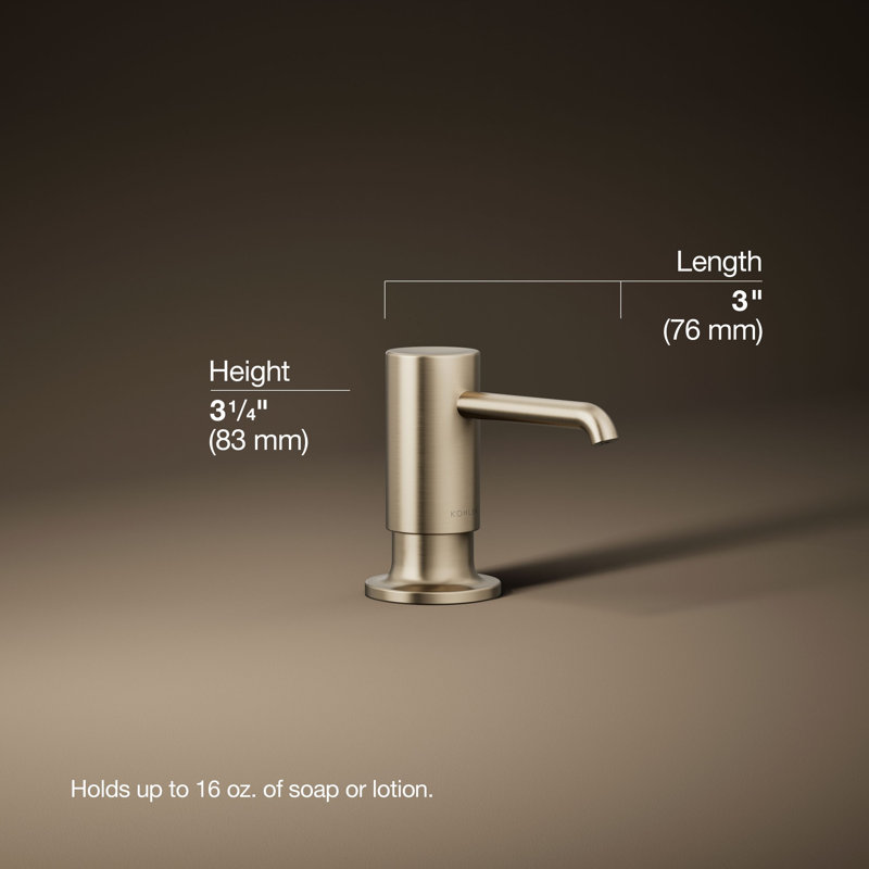 Purist Soap/Lotion Dispenser, Vibrant Brushed Bronze