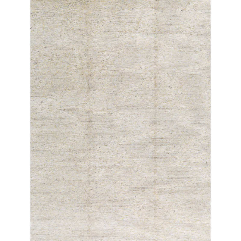 Tapis beige noué à la main de haute qualité