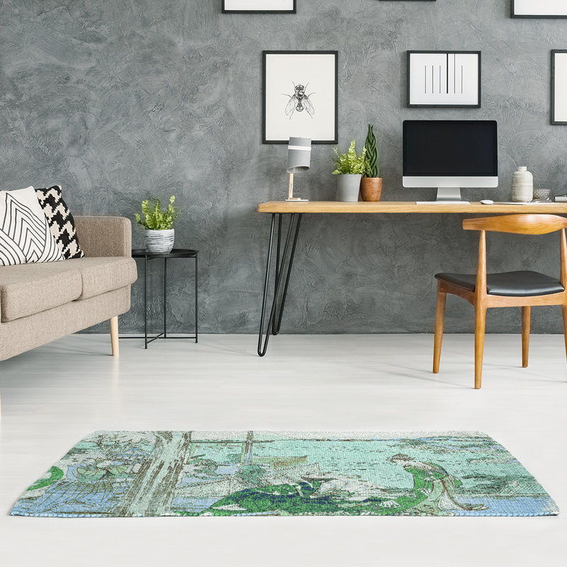 Tapis de la zone verte en chenille japonaise courtesan, Rectangle 3 pi x 5 pi
