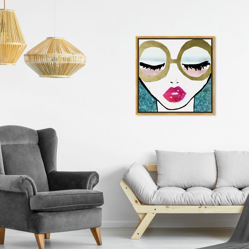 Ready for The Water Golden - reproduction d'art, H 20 po x l 20 po x 1,5 po, Or