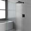 Système de douche carré à pression équilibrée avec valve brute en or brossé-59043808