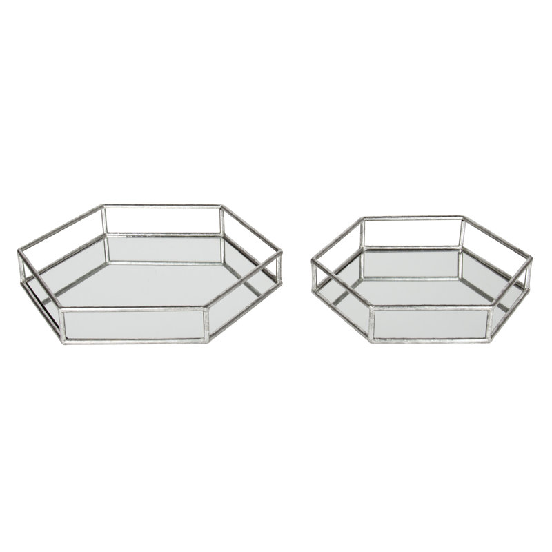 Tray - Set of 2, Silver