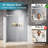 56–60" W X 76" H Double Sliding Shower Door 3/8”(10mm) Tempered Glass And Stainless Steel Hardware, Brushed Nickel-123350098