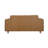 Nerio Top-Grain Leather Loveseat, Brown