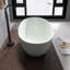Baignoire de trempage en pierre 67 po à surface solide avec trop-plein et bonde escamotable 67 po-125033645