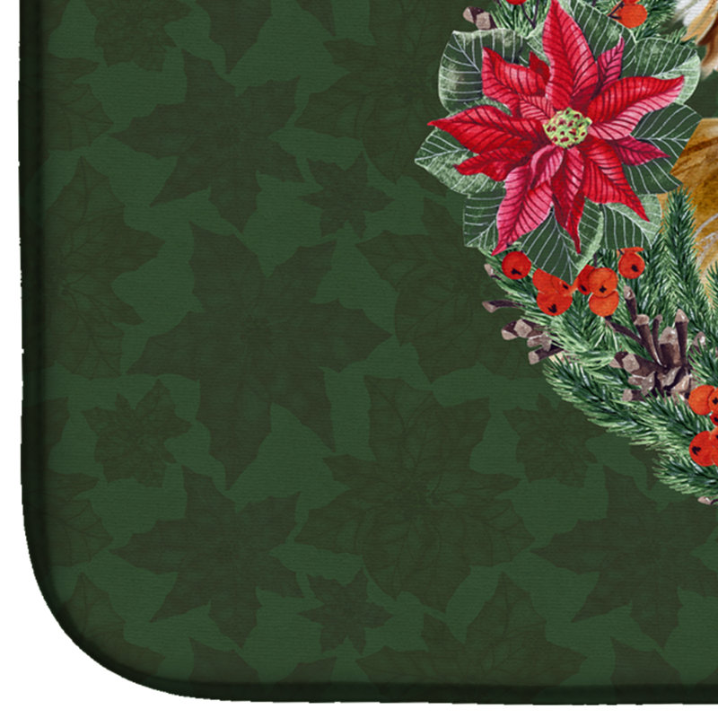 Tapis de séchage en couronne de poinsetta morkie