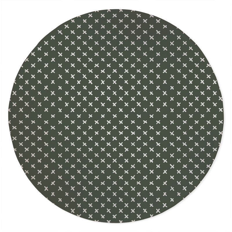 Tapis d'extérieur antidérapant Criss Cross, Rond 5 pi