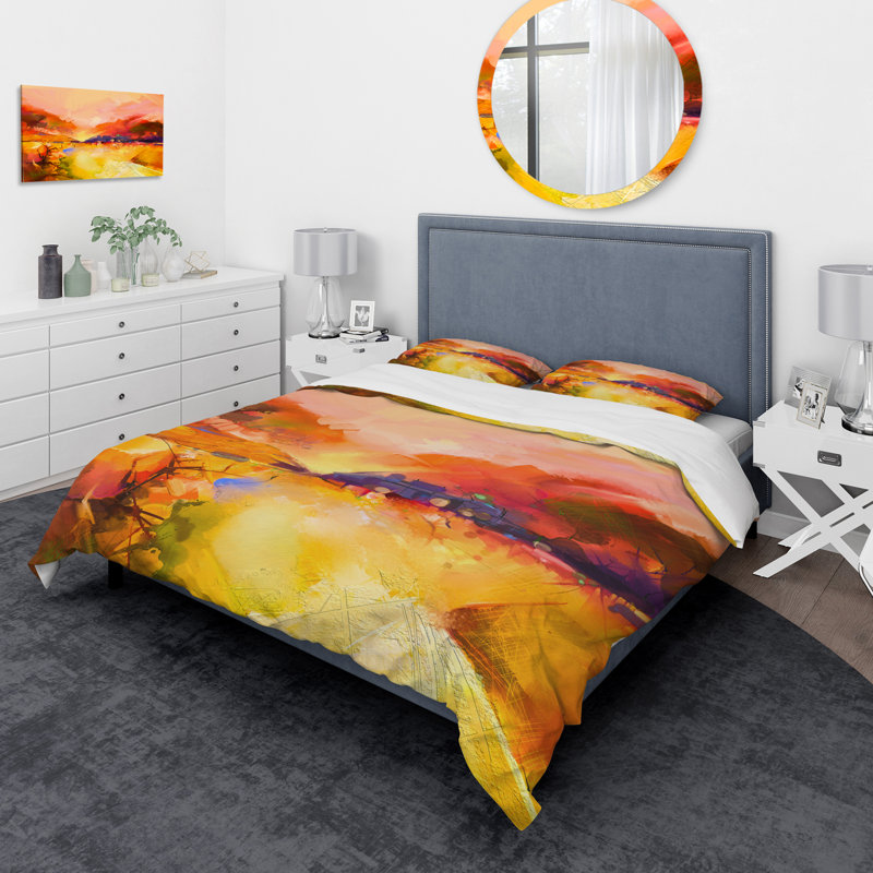 Ensemble de housse de couette rouge en microfibre traditionnelle, Housse de couette très grand + 2 taies décoratives
