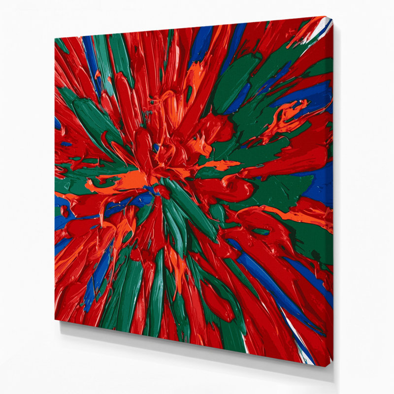 Neo Expressionism 56 Red Canvas Wall Art