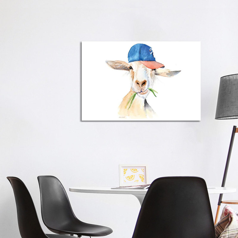 Cool Goat by Lanie Loreth - Wrapped Canvas Painting, 101.6 cm H x 66.04 cm W x 3.175 cm D