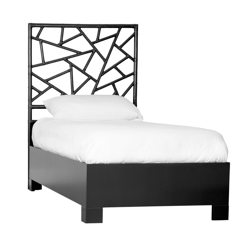 Tiffany Low Profile Bed, Twin XL, Black