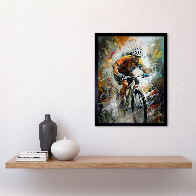 Aayliah Bicycle Race Cyclist Racing Sport Action Shot - Single Picture Frame Print