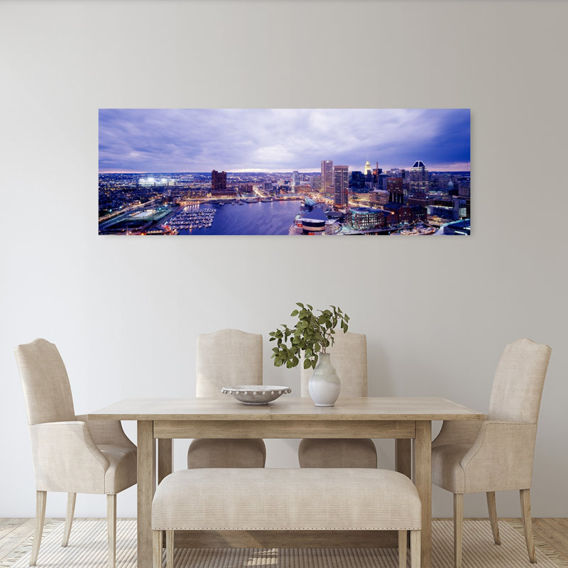 USA Maryland Baltimore Cityscape by Jerry Driendl Photography - Wrapped Canvas Panoramic Print, 50.8 cm H x 152.4 cm W