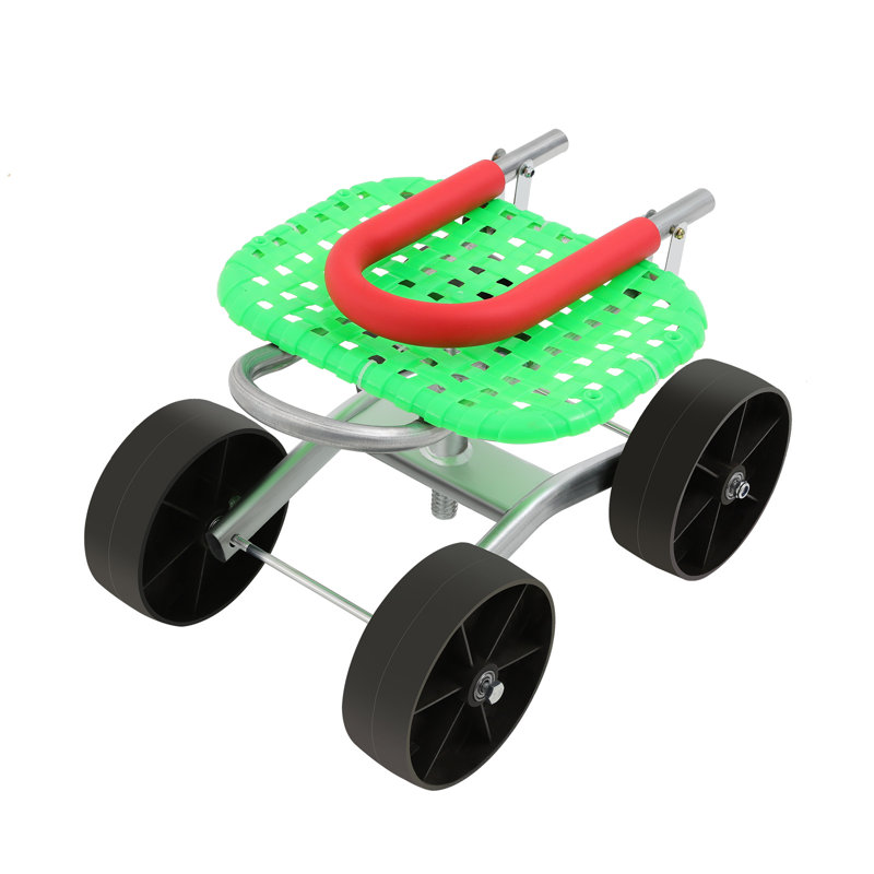 Tabouret de jardin pliable à hauteur ajustable, Vert