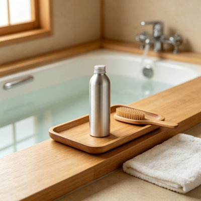 Bouteille d'eau Rechargeables en aluminium avec bouchon en aluminium Contenant de voyage résistant aux fuites pour solution de nettoyage cosmétique Bouteille de pulvérisation de liquide en métal