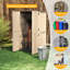 Armoire de rangement verticale en résine à double porte avec plancher Yardgrace 490 gallons-121849016