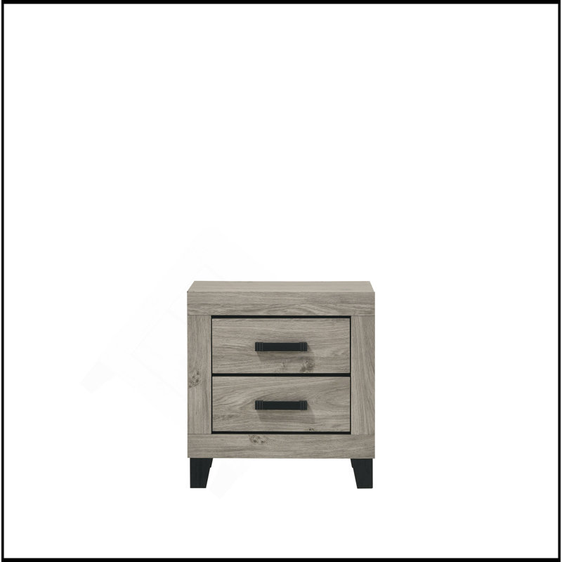 Table de chevet finition gris clair