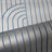 Classen Silver Metallic Blue Art Deco Lines Faux Fabric Wallpaper Rolls