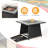 Anthone Square Steel, Stainless Steel, Marble, PE Rattan Propane Smokeless Fire Pit Table with Hidden Fuel Tank
