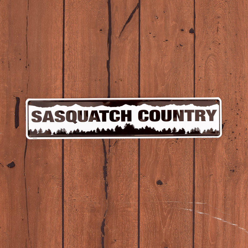 Sasquatch Country Road Tin Street Sign Rustic Cabin Bigfoot Man Cave Home Decor Sasquatch Country Road Tin Street Sign Rustic Cabin Bigfoot Man Cave Home Decor