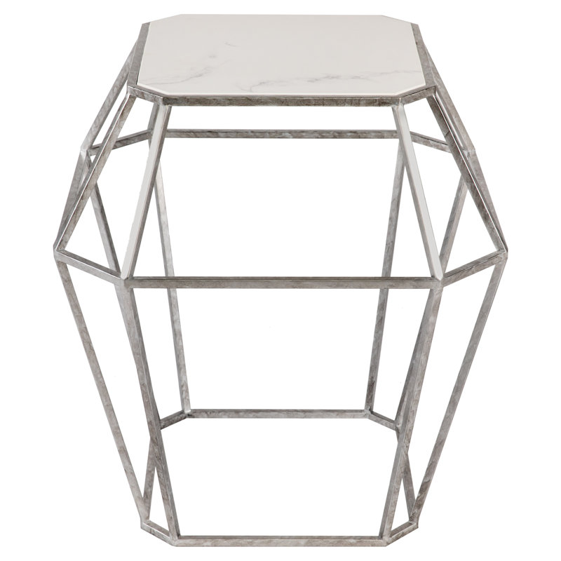 Paris Stone Frame End Table
