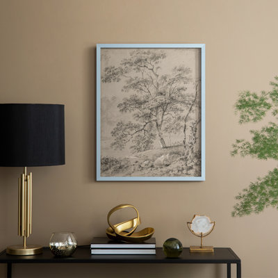 Reproduction encadrée rétro en bois massif Lxxxvii