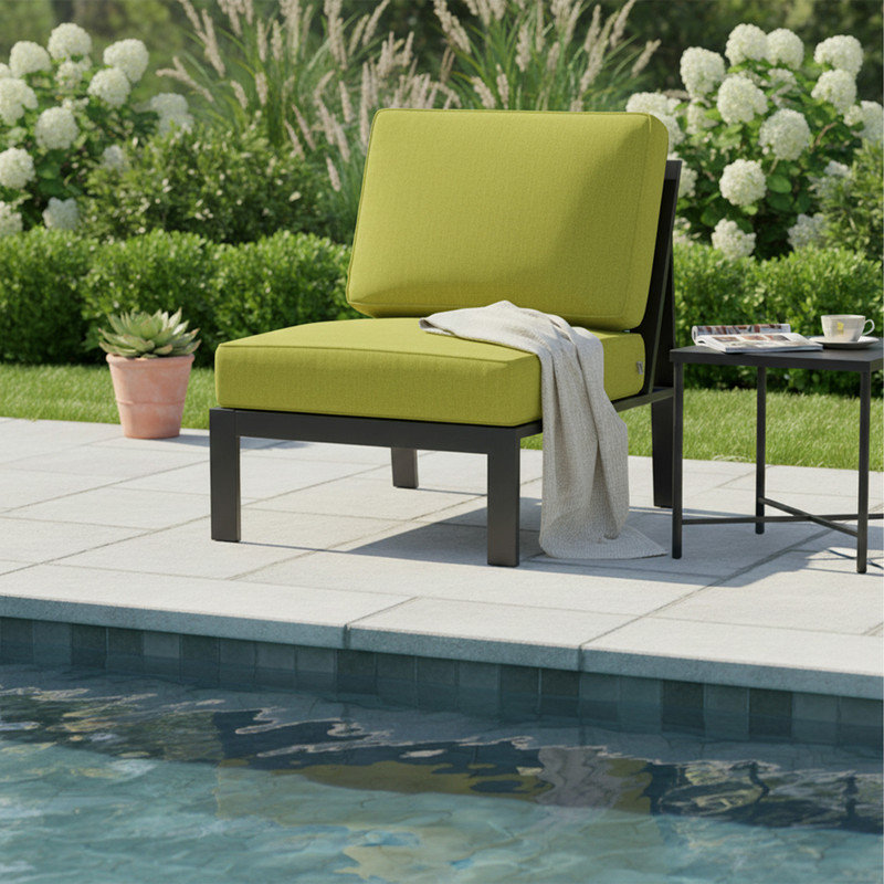 Coussin Sunbrella intérieur / extérieur à assise profonde, Agrume Cast