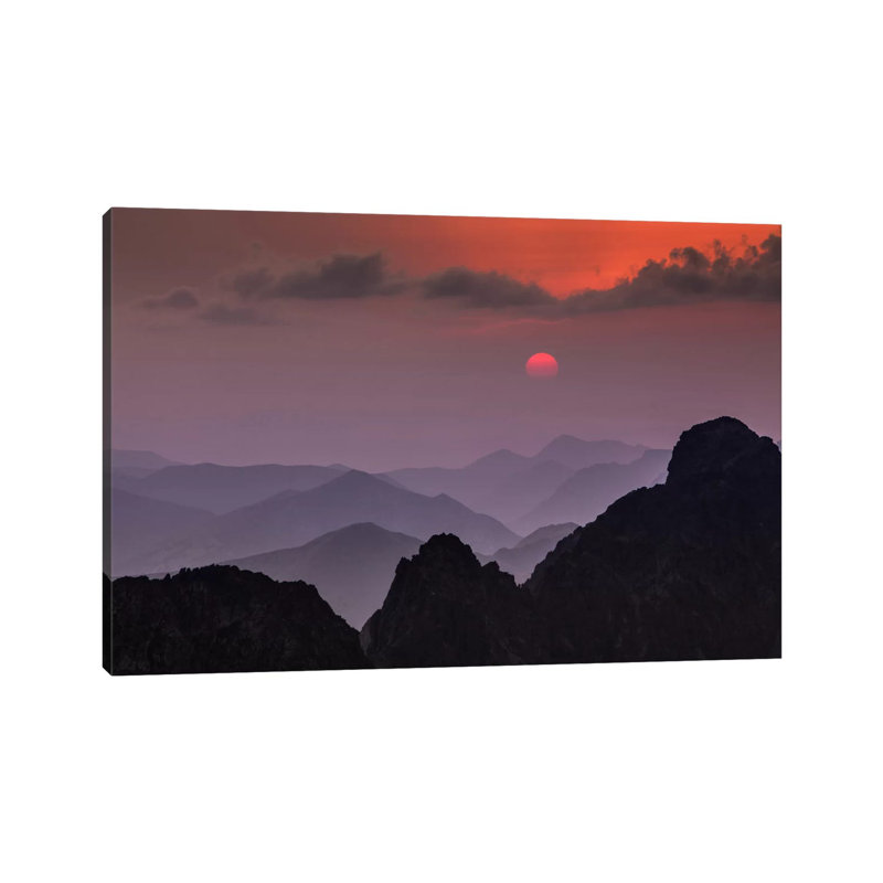 Poland, Tatra Mountains, Rysy, Sunset 1 Piece Wrapped Canvas Wall Art, 101.6 cm H x 66.04 cm W x 1.91 cm D