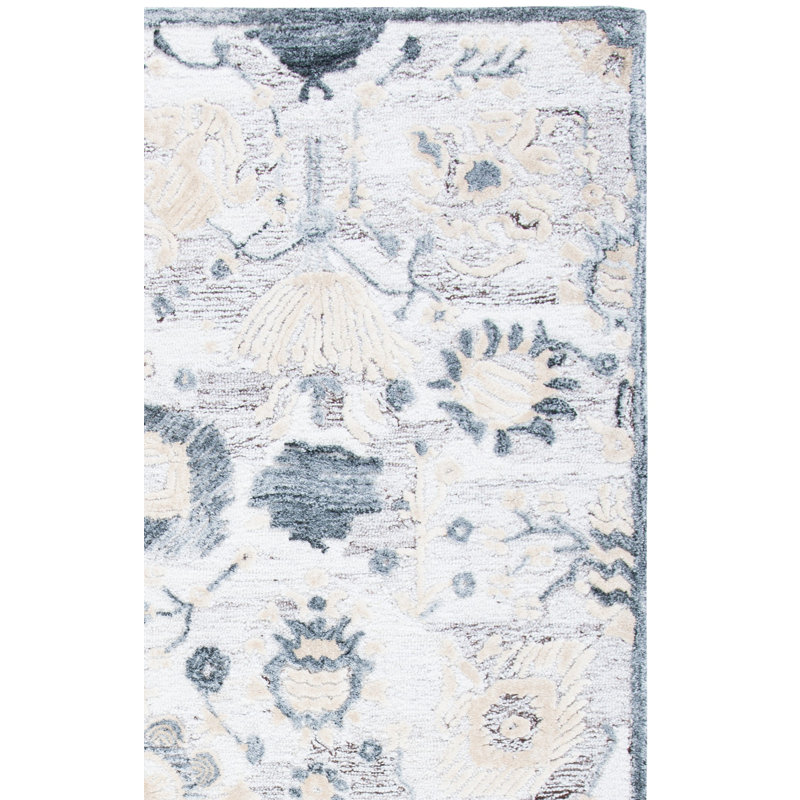 Glamour Hand Tufted Performance Floral Rug, Square 6'