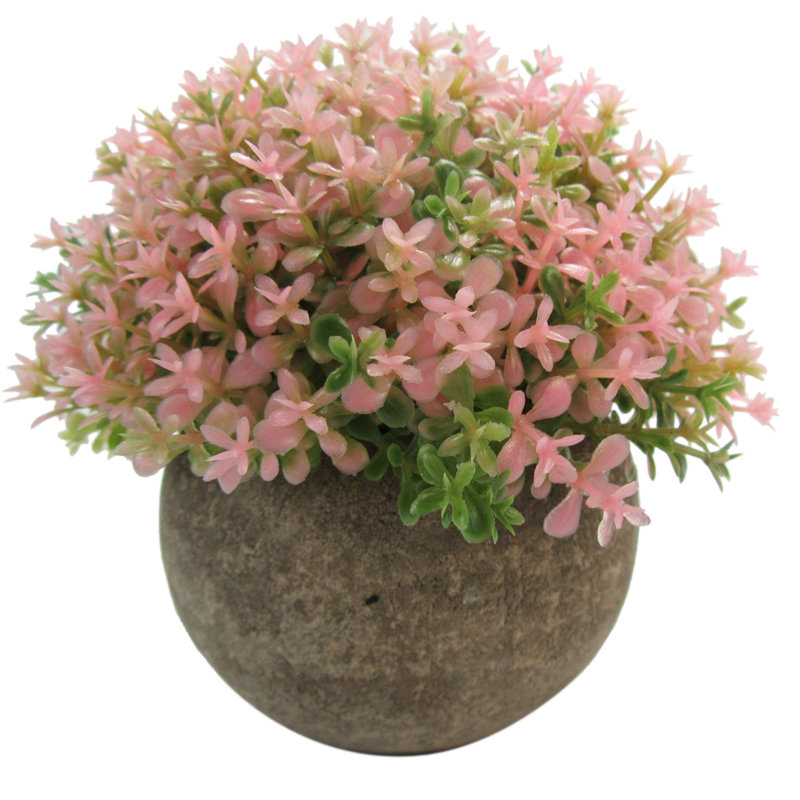 Mini topiaire artificielle en pot, Rose