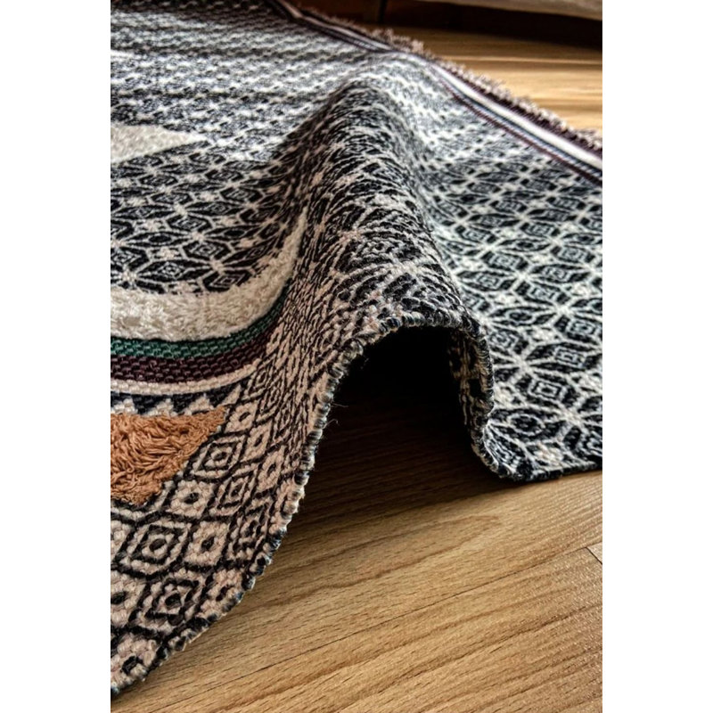 Tapis intérieur / extérieur en coton Iyleen, Rectangle 3 pi 11 po x 5 pi 11 po