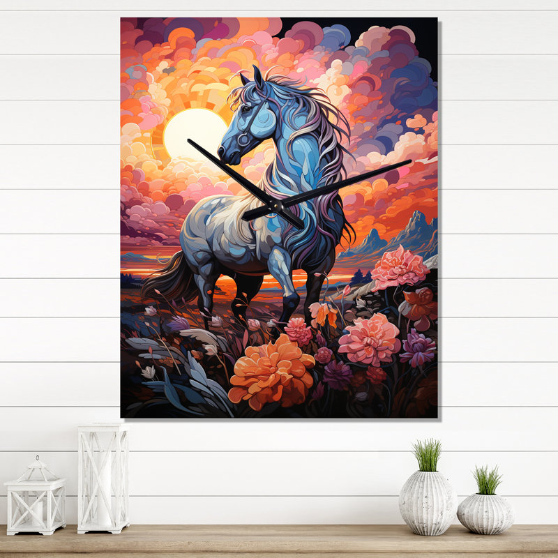 Carousel Carousel Dreams - Horloge murale paysages urbains, H 40 po x l 30 po x P 1 po