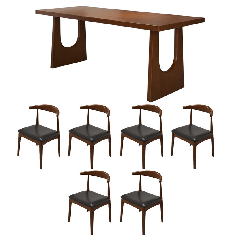 Combinaison table et chaises rectangulaire, H 29,53 po x L 70,87 po x l 31,5 po