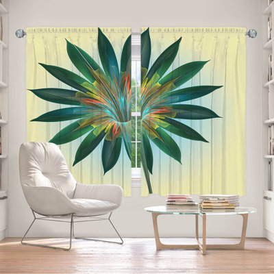 Paire de rideaux obscurcissant en polyester Hafwen