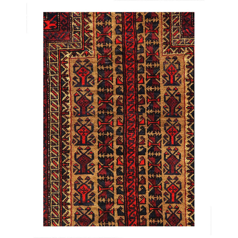Tapis afghan Baluch 3 pi x 4 pi 7 po